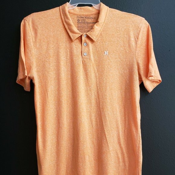 Hurley Men Short Sleeve Polo Shirt Size XL Orange - Picture 5 of 8